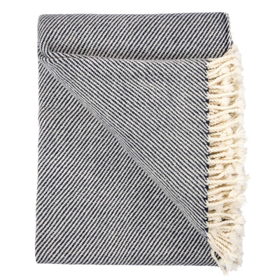 Soft Blue Diagonals Fine Merino Sofa Throw Blanket Woven Wool Blanket Designer Sofa Throw Natural Blanket Napping Blanket Decorative Throw