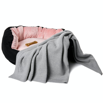 pet blanket gray fine merino soft