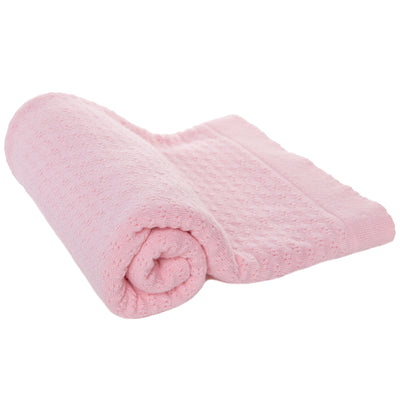 soft baby fine merino blanket pink